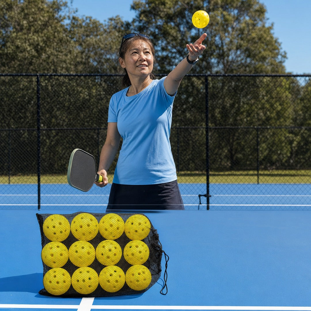Dinkwell Outdoor Pickleballs 12-pack - u01 using